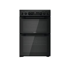 Hotpoint HDEU67V9C2B/UK 60Cm Double Oven Electric Cooker With Induction Hob Black